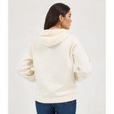 Wrangler Women's Bold Logo Hoodie Icy White Color With Silver Logo