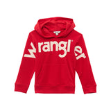 Wrangler Fire Red Girl’s Bold Logo Hoodie