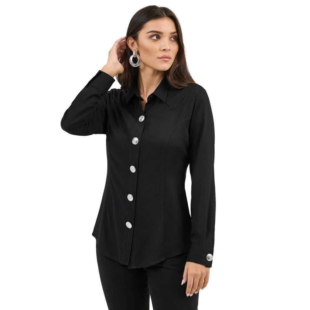 Wrangler Black Long Sleeve with Conchos 