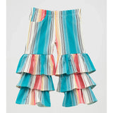 Wrangler Infant/Toddler Serape Stripe Tiered Ruffle Flare Jeans