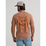 Wrangler Men's Rawhide Brown Bucking Horse Graphic T-Shirt  BAck View