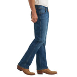 Side view of Wrangler Men's Retro Relaxed Bootcut Jeans