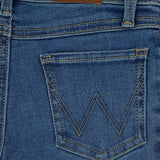 Close up view of the back pocket on Wrangler Girls Ada Bespoke Bootcut Jeans 