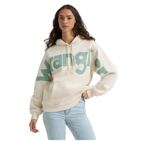 Wrangler Women's Retro Americana Logo Hoodie - Cream