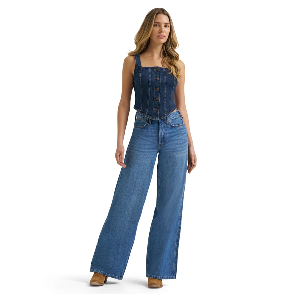 Wrangler Women's Retro Americana Denim Bustier Vest
