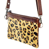 Women's Cheetah Zip Cross Body/Clutch