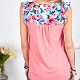 Rose Floral Sleeveless Top