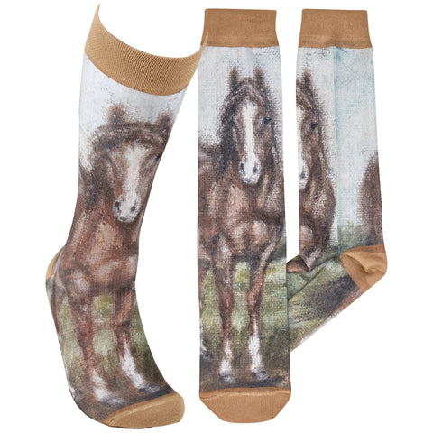 Knee High Socks with Horses