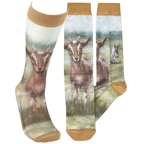 Knee High Socks with Goats 