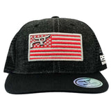 Rope Smart Black & Red Flag Cap