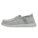 Side view of single Wendy Halo Stone White Shoe. 