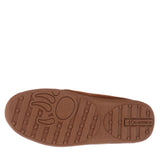 Bottom of slipper, brown rubber soles with bearpaw logo