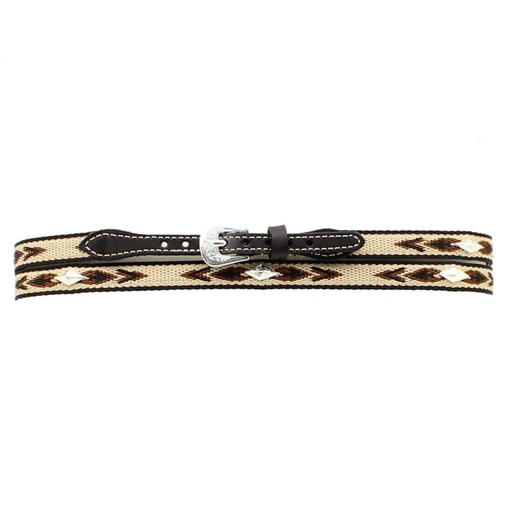 1/2 Embroidered Hatband with Diamond Conchos by M&F