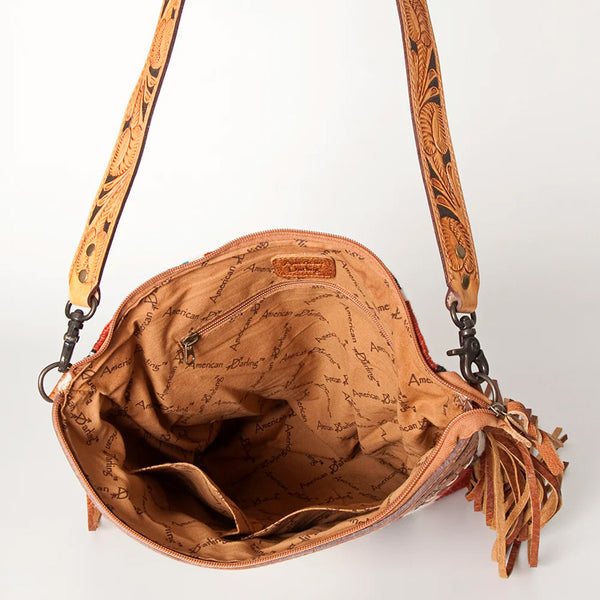 American Darling Fringe Cream/Rust Purse