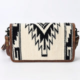 black white blanket purse