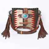 Blanket Aztec Purse with fringe and concho