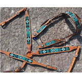 Showman Turquoise Beaded Inlay Wither Strap