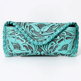 Turquoise flap glasses case