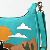 Close up of the leather