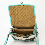 Open view of the inside of the purse, inside is separated by a zipper pouch and has pockets on the inside walls.