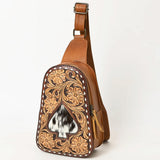 American Darling Tooled Spade Hide Sling Bag
