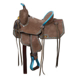 Double T Youth 10" & 12" & 13" Chocolate Barrel Saddle