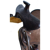 Front View of Double T 13" Youth Bear Trap Saddle