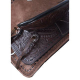 Back View of Double T 13" Youth Bear Trap Saddle
