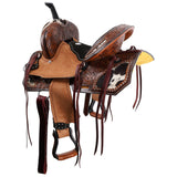 Back of Double T Wildhide Series Alma Barrel Style Saddle 