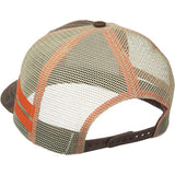 Ariat® Men's Brown/Orange Offset Shield Oilskin Cap Back View