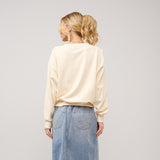 Women's Cream Boot Stitch Howdy Sweatshirt