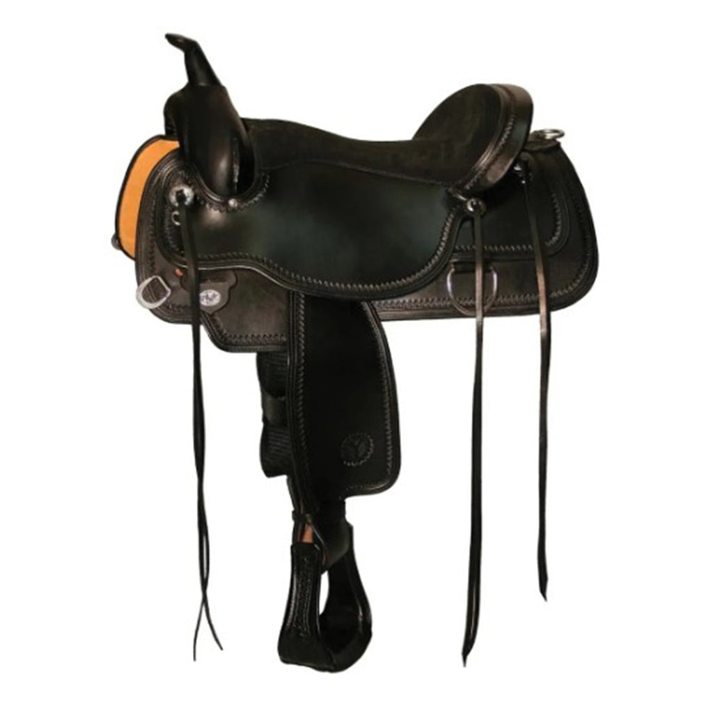 smooth Mahogany Leather padded adult saddle
