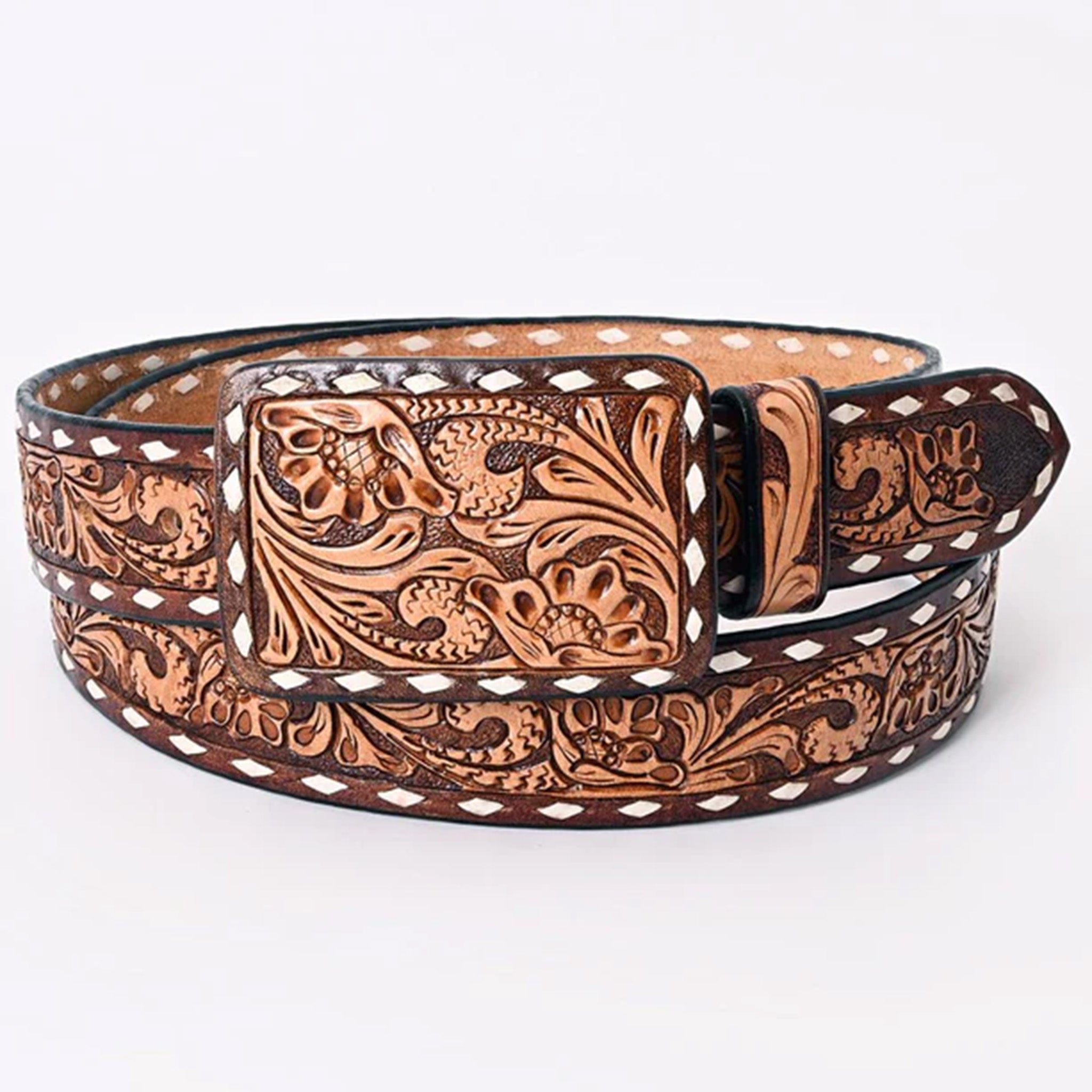 American Darling Women's Tooled Leather Belt American Darling Women's Tooled Leather Belt
