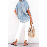 Women's Oversize Denim Blouse