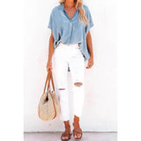 Women's Oversize Denim Blouse