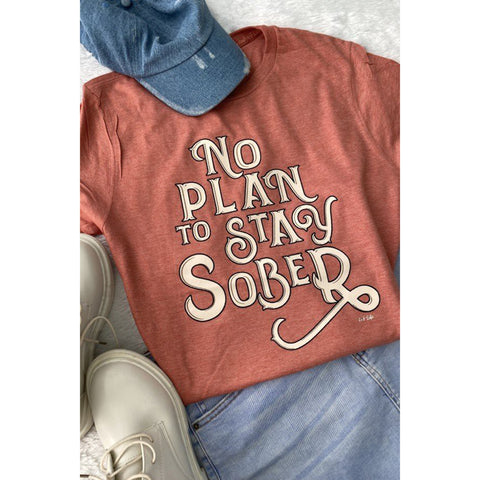 Coral Women's No Plans to Stay Sober Tee