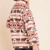 Vanilla Bay Women's Mauve Aztec 1/4 Zip Fleece