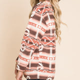 Vanilla Bay Women's Mauve Aztec 1/4 Zip Fleece