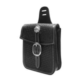 black basket weave pocket