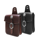 Black and Brown Basket weave saddle pocket
