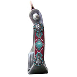 Showman Beaded Aztec Aluminum Stirrup