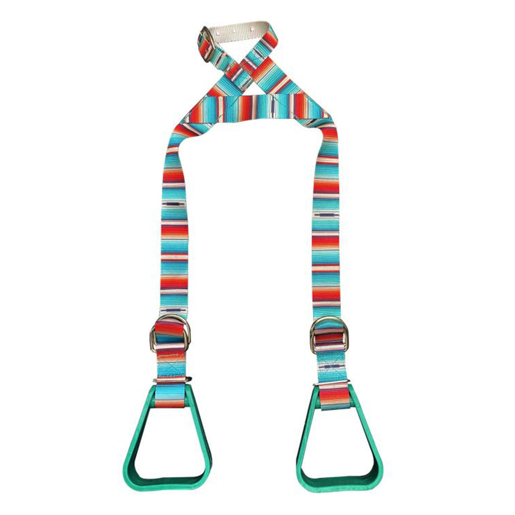 heavy duty nylon adjustable buddy stirrups in a southwest print