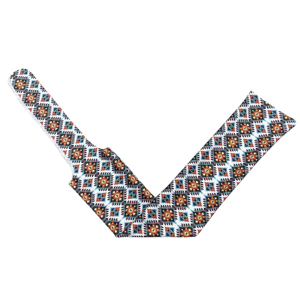 White - Blue - Orange Aztec Tie Tail bag