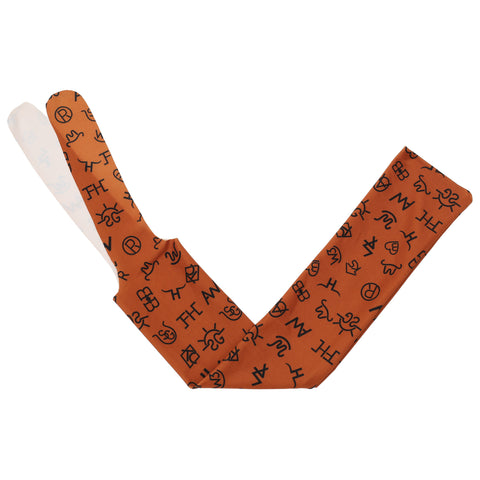 Burnt Orange Tail Bag with Black Livestock Brands