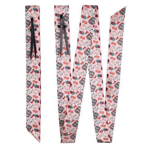 Pink Tie Down and matching off billet with cards and alcohol 