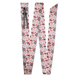 pink tie down strap with cards