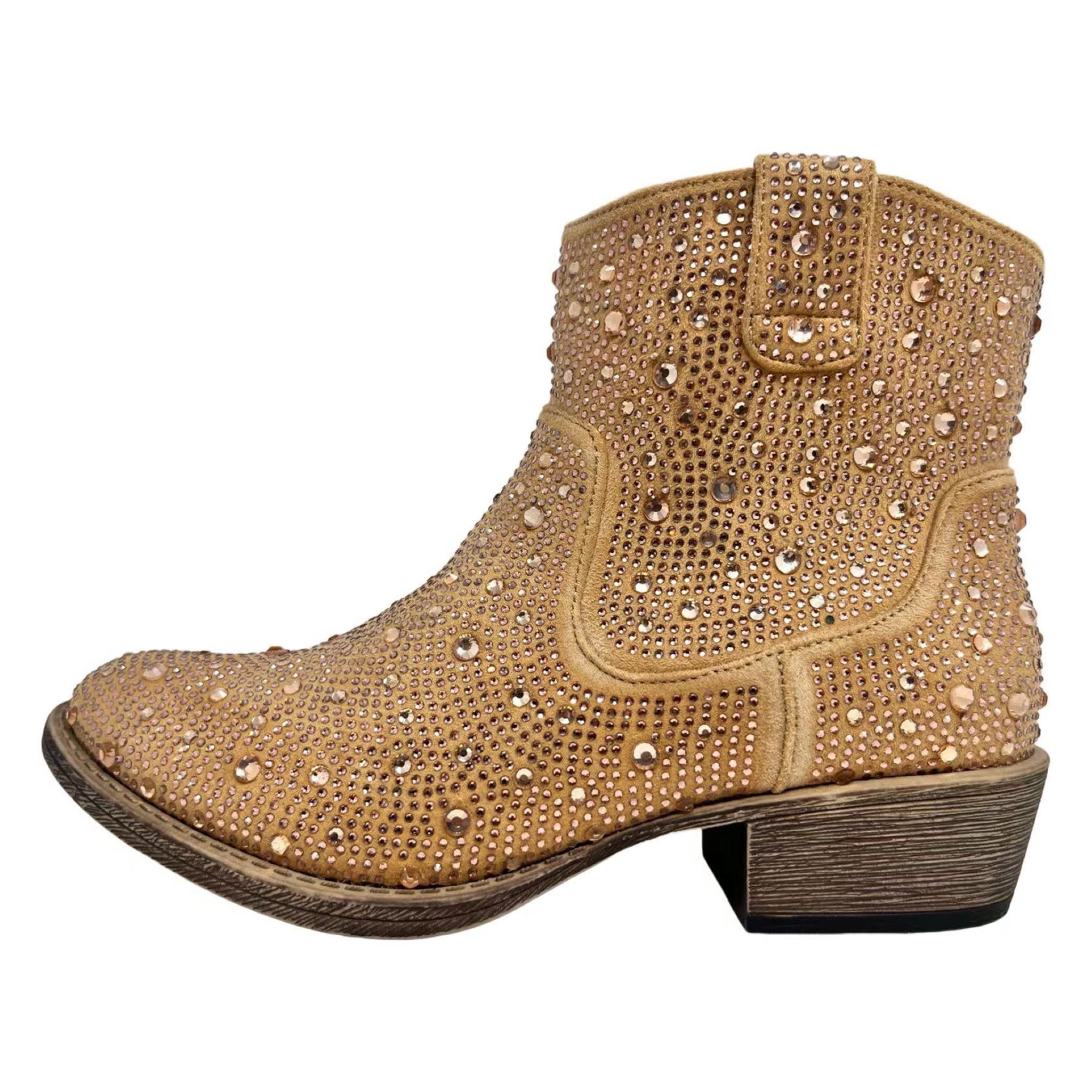 Very G Women's Blush Sparkle Bootie1