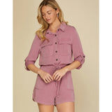 Mauve Utility Style Romper