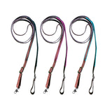 Brown laced reins - options pink, black, and teal
