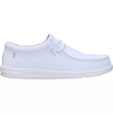 Heel to toe side view of White Wally Mesh Shoe